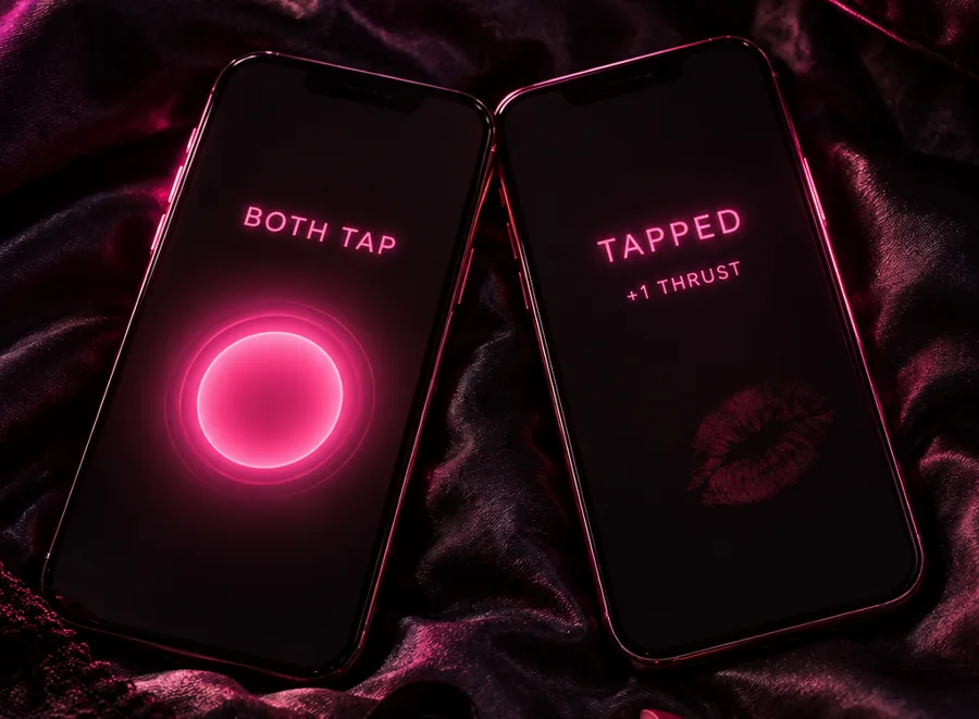 Two phones on silk sheets reading Both Tap and Tapped